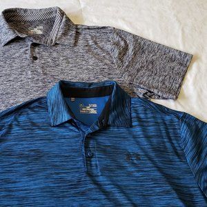 2 blue Under Armour shirts